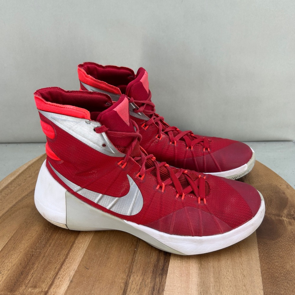 Nike Hyperdunk 2015 Mens Basketball Shoes Red Silver 749645-605 Size 7.5